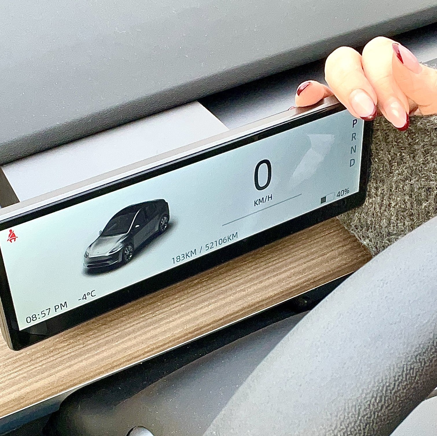 Tilleggsskjerm pluss for Tesla modell Y og modell 3 (Montering på rattstamme)