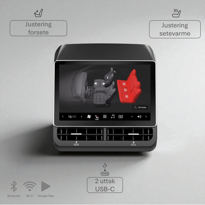 Pro Multimedia-skjerm baksete